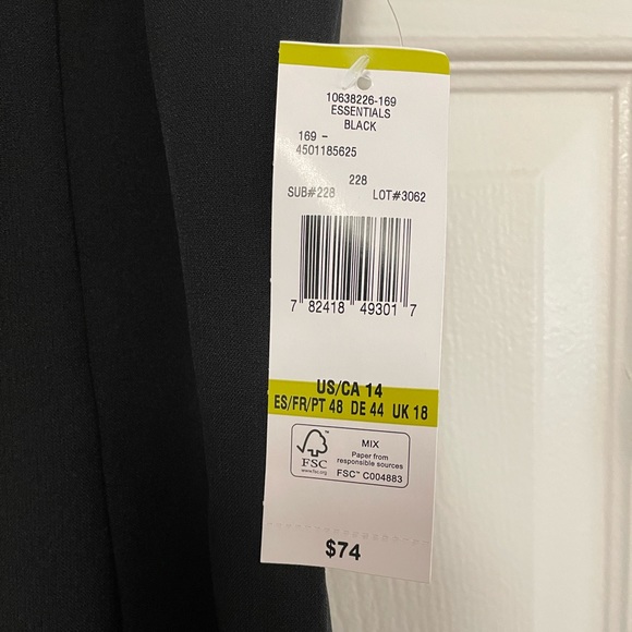 Black Label by Evan-Picone Sleeveless Fit & Flare Dress- Size 14 - Picture 7 of 10